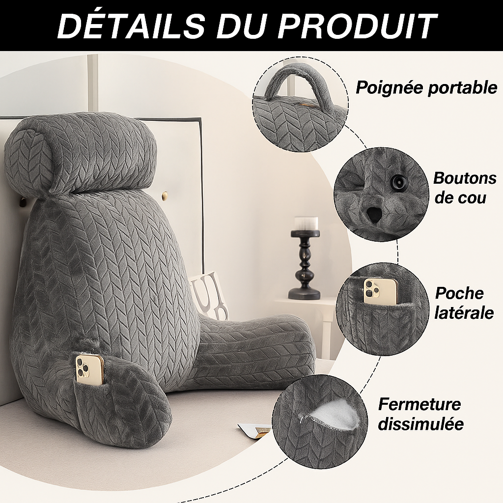 Coussin de lecture: Confort & soutien du dos