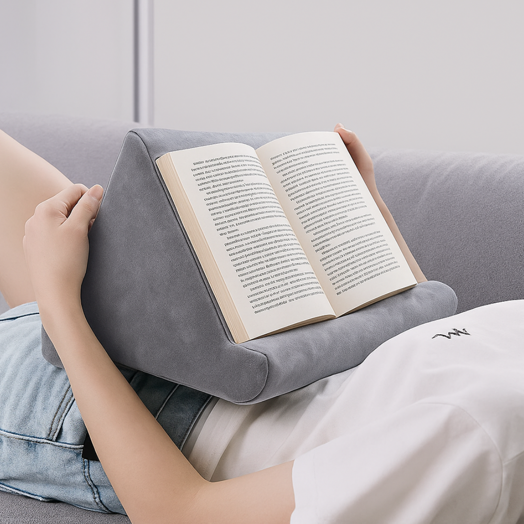 Coussin de Lecture – Confort Absolu pour Livres & Liseuses