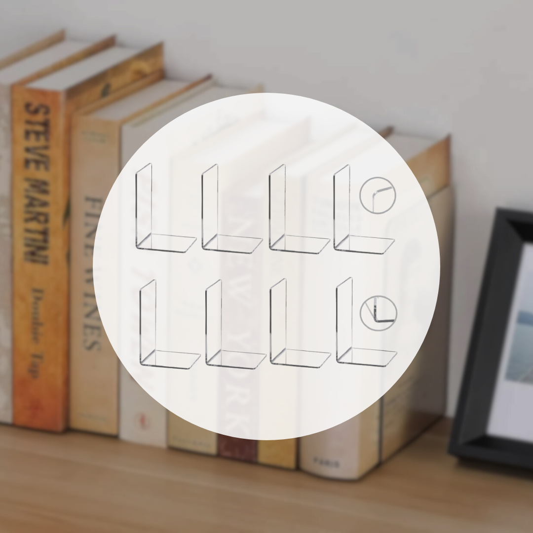 Serre-livres en acrylique transparent (x6)