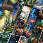 Marque-pages artisanale: Design forêt mystérieuse -(x30)