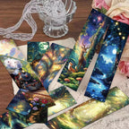 Marque-pages artisanale: Design forêt mystérieuse -(x30)