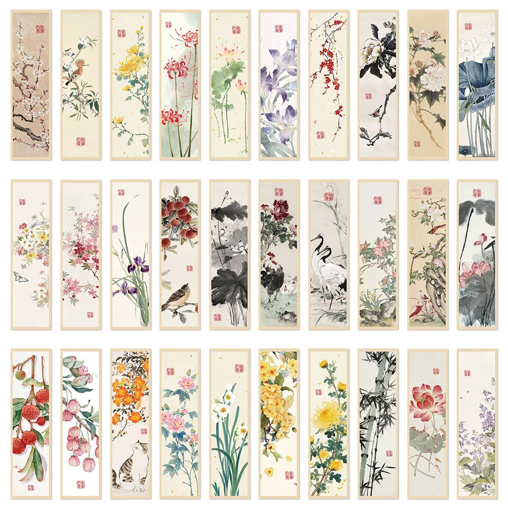 Marque-pages : Design peinture chinoise (x30)