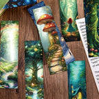 Marque-pages artisanale: Design forêt mystérieuse -(x30)