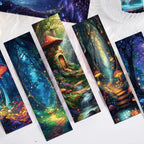 Marque-pages artisanale: Design forêt mystérieuse -(x30)