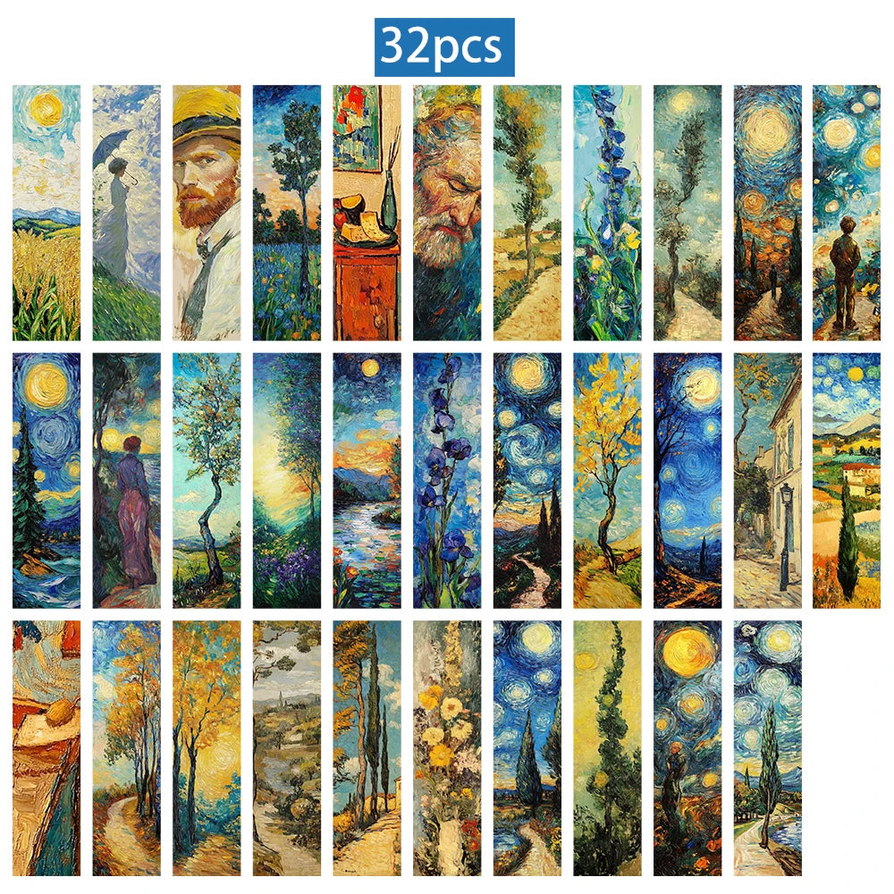 Marque-pages: Peinture à l'huile Van Gogh (x32)